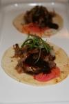 Pulled Duck Tacos - Pickled Carrots, Scallions, Hoisin Sauce