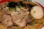 Shoyu Ramen $9.50 soy sauce, Kinton pork, beansprout, onion, scallion, nori, seasoned egg, regular soup, pork shoulder