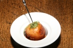 Crab and Sorrel Takoyaki, "Hot Sauce", Kabayaki Glaze