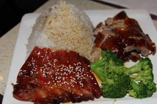 LC06 Rice and Broccoli with BBQ Pork and Duck $7.95